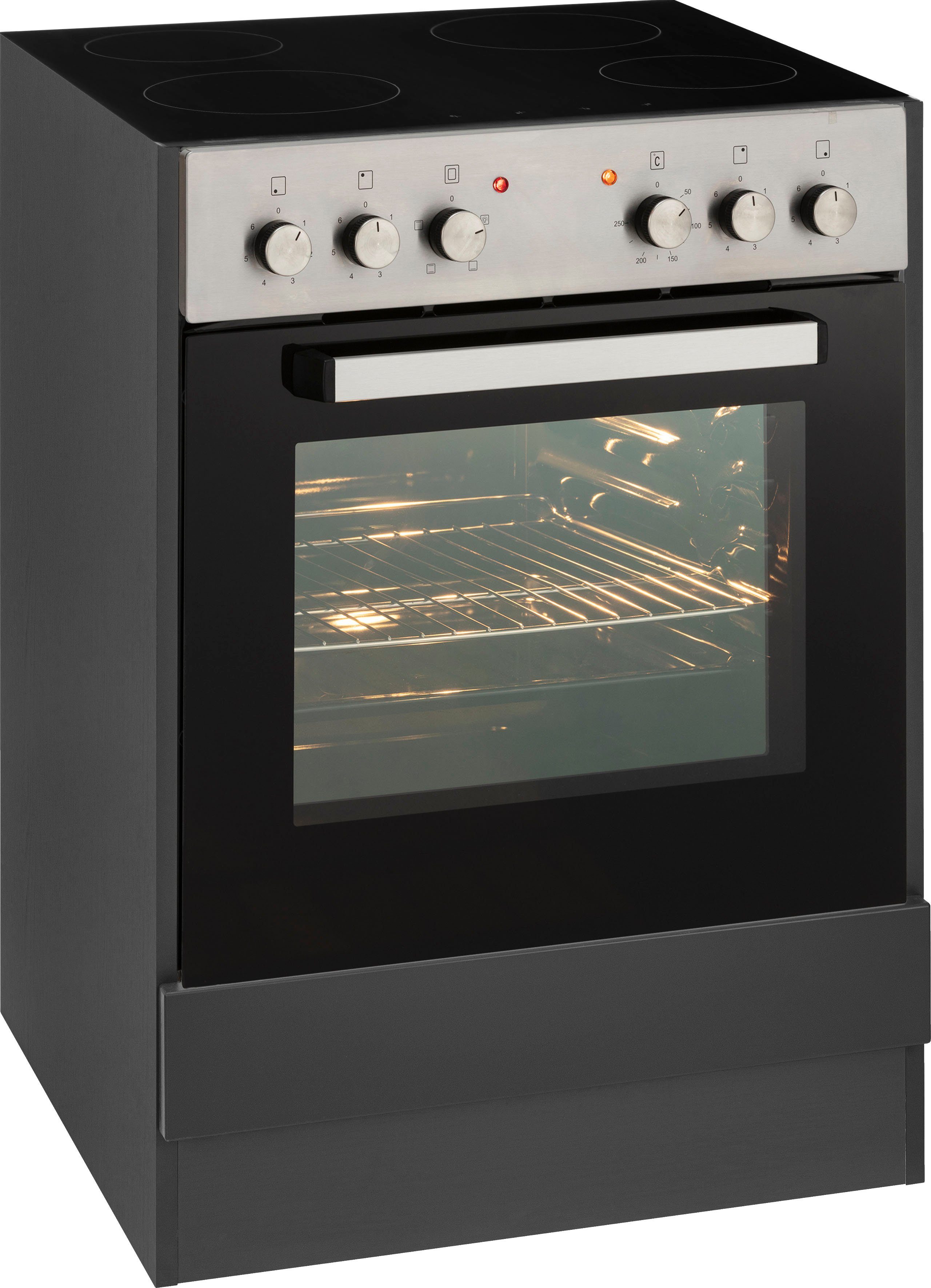 KOCHSTATION Herdumbauschrank KS-Bruneck Herdumbauschrank >>Bruneck<< 60 cm breit, hochwertige MDF-Fronten