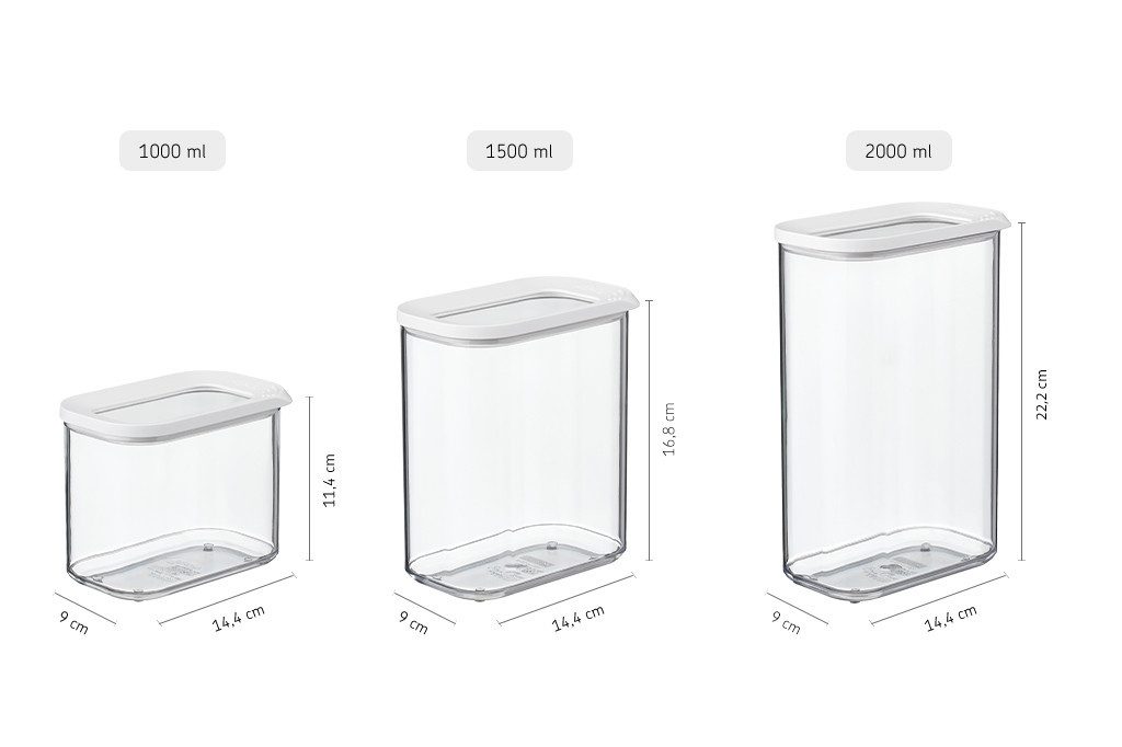 Mepal Aufbewahrungsbox Mepal Modula 6 l Vorratsdosen - White – Bild 3 von 5