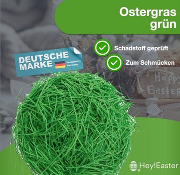 Hey!Easter® Osternest 3x 50gr. Ostergras Gras zum Schmücken an Ostern grün Dekoration Deko, täuschend echt / wiederverwendbar