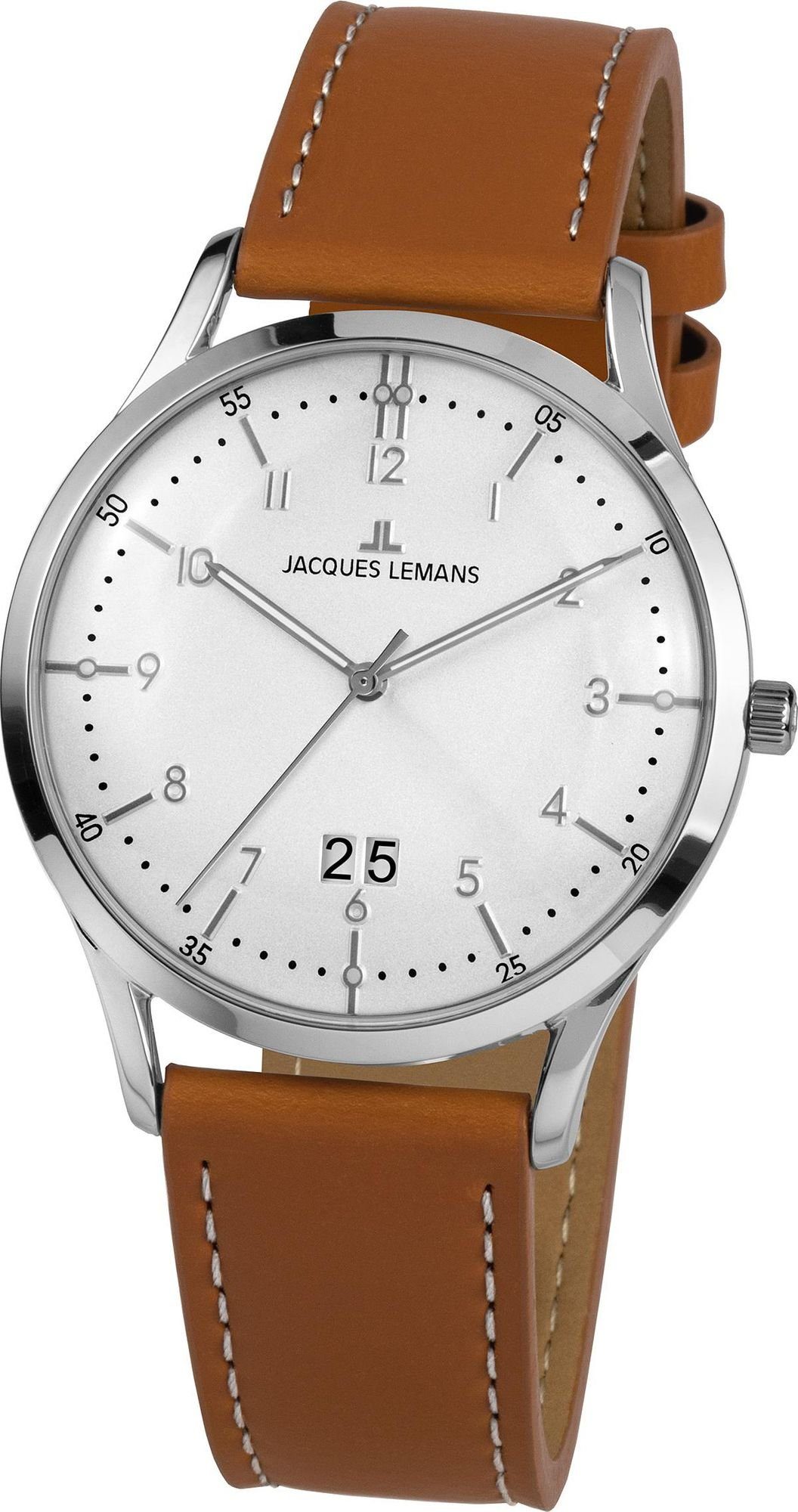 Jacques Lemans Quarzuhr Jacques Lemans Herrenuhr Retro Classic - 1-2066B