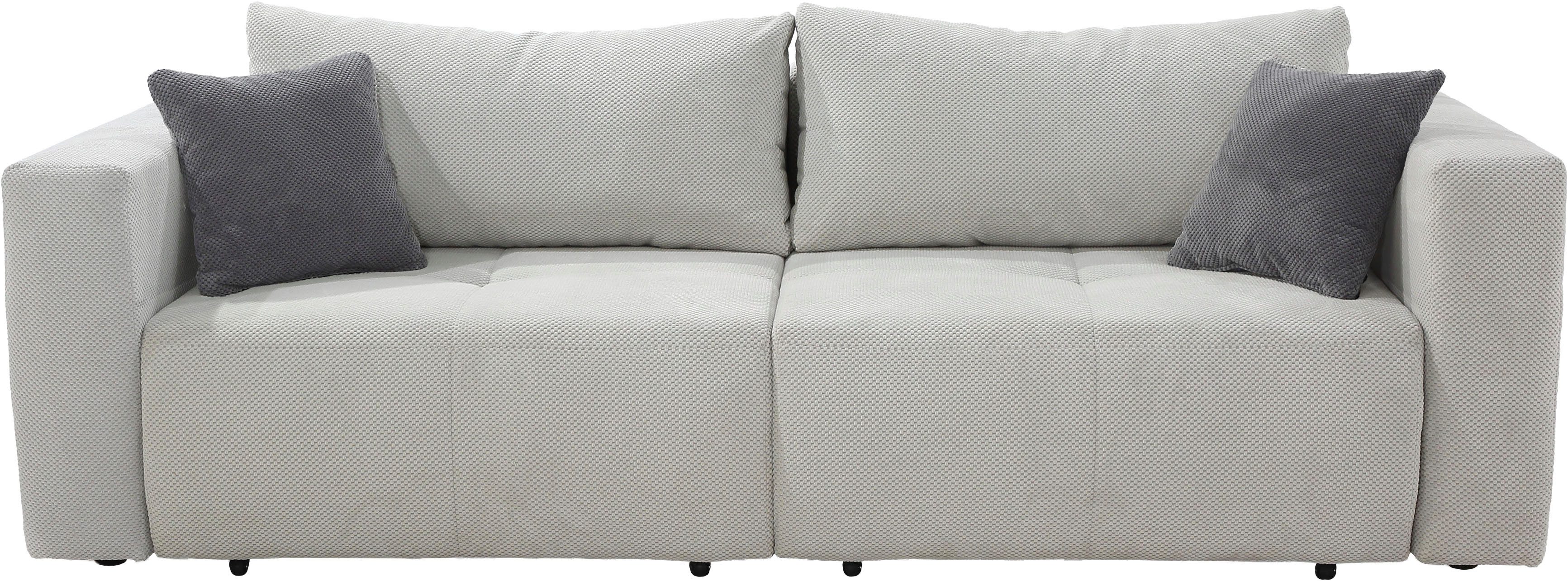 Jockenhöfer Gruppe Big-Sofa Relax, B: 243 cm, Liegefl. 145x197 cm, mit Bettfunktion, Bettkasten & Zierkissen, Sitzelemente ausziehbar