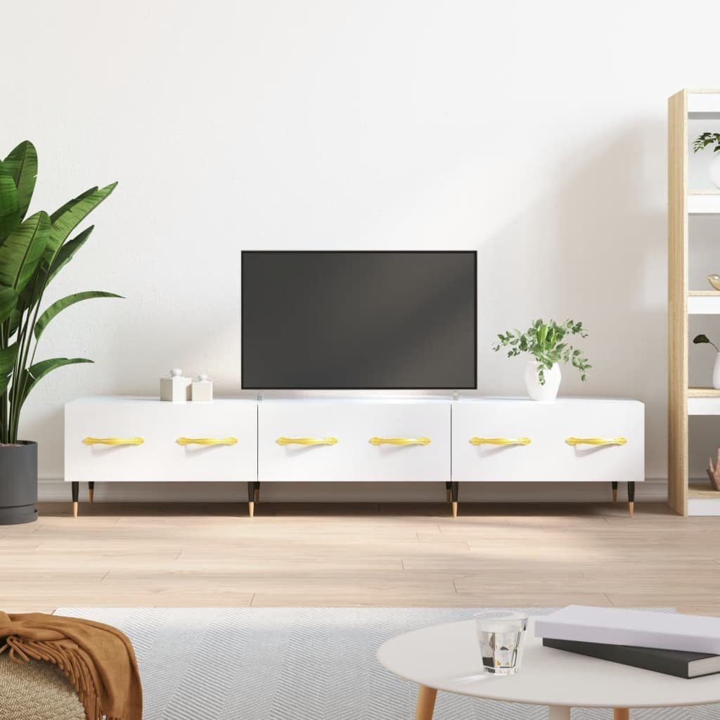 furnicato TV-Schrank Hochglanz-Weiß 150x36x30 cm Holzwerkstoff