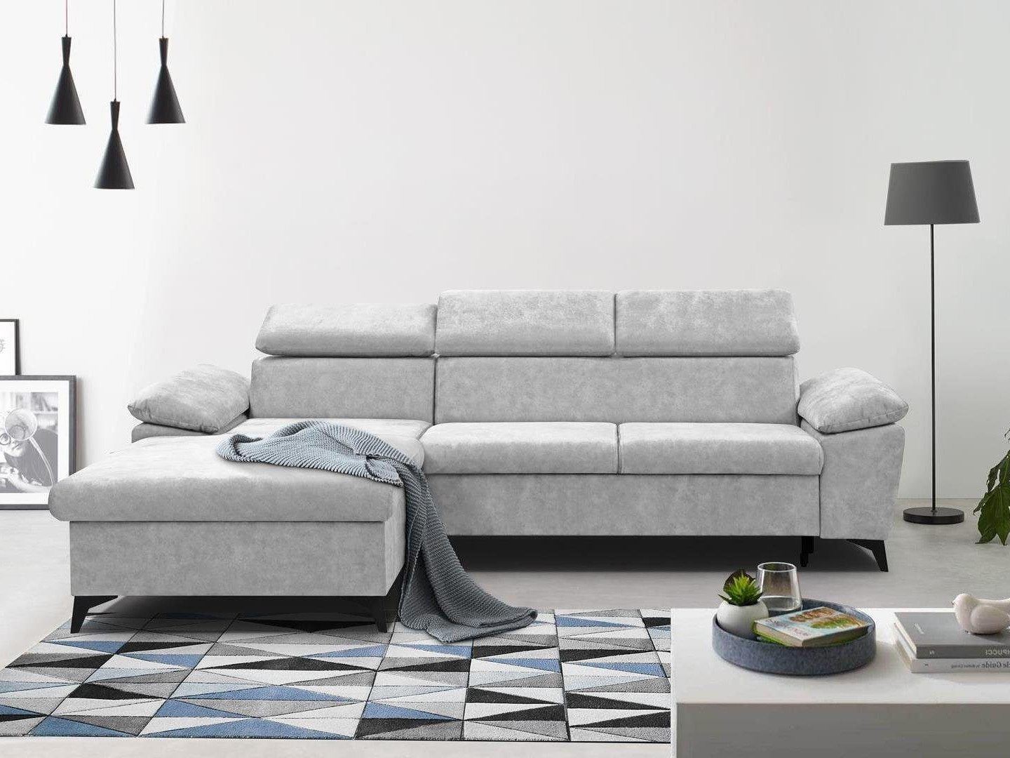 Beautysofa Polsterecke mit verstellbaren Kopfstützen Colin, mit Schlaffunkt günstig online kaufen