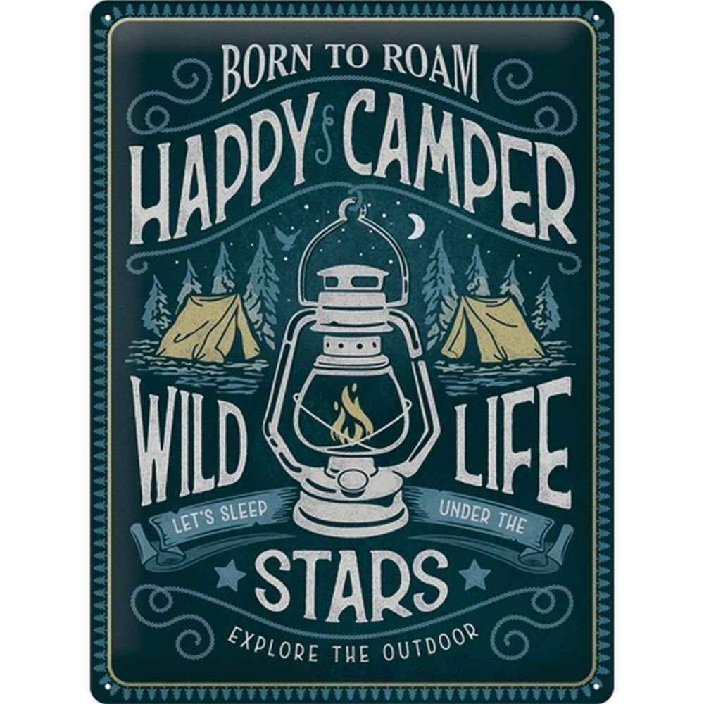 Nostalgic-Art Metallschild Blechschild 30 x 40 cm - Outdoor & Activities - Happy Camper