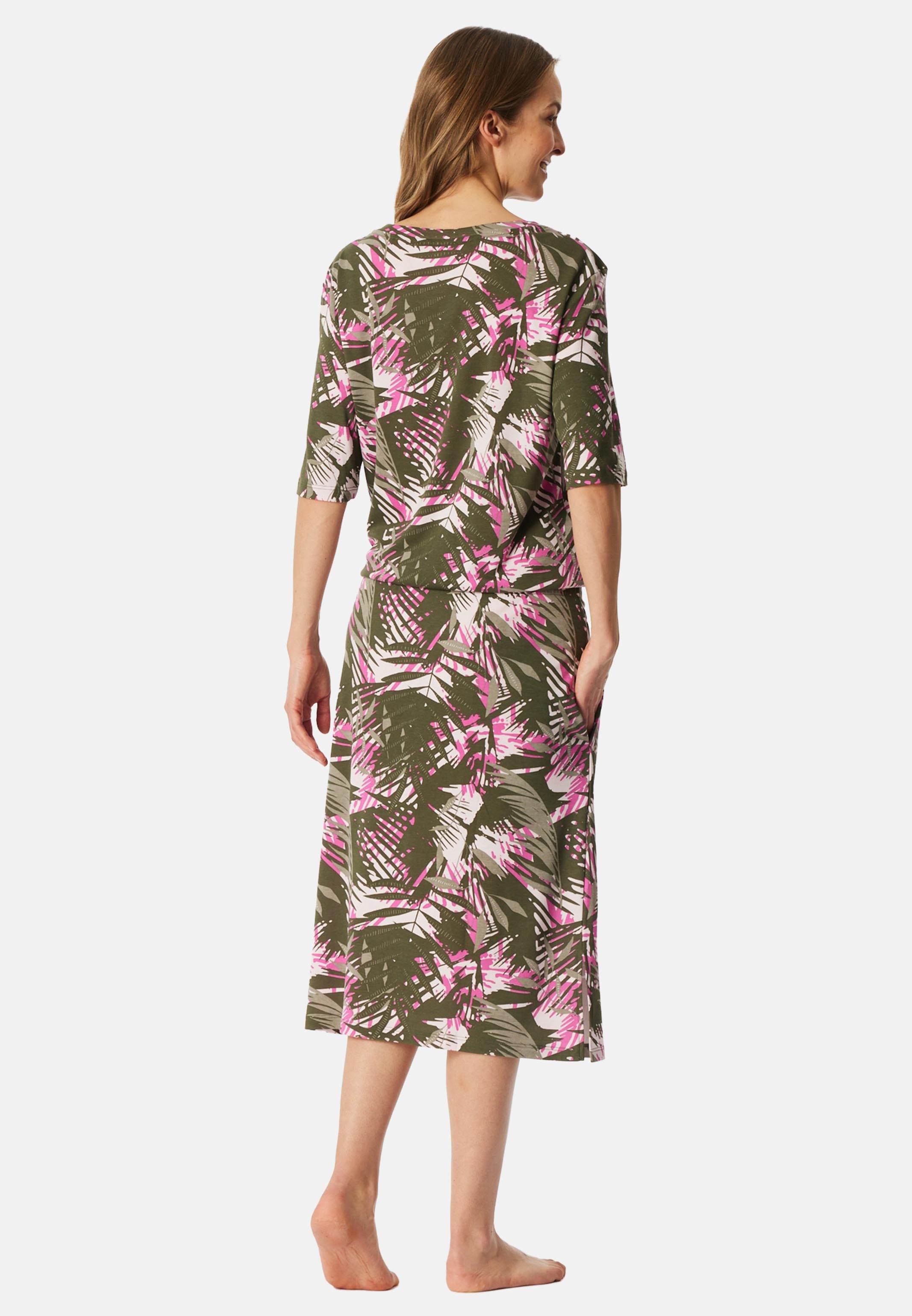 Schiesser Nachthemd Modern Nightwear (1-tlg) Nachthemd - Atmungsaktiv - Modernes Design und stilvoller Print