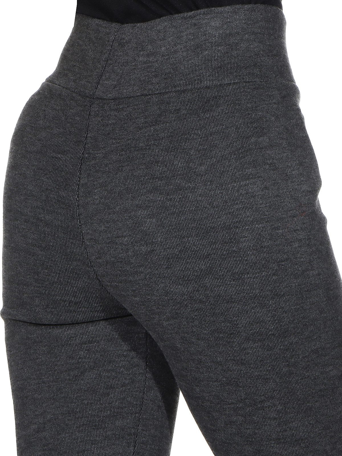 OriginalYou Thermoleggings Damen Leggings warme Thermo Leggings gefüttert Nadelstreifenoptik breiter und hoher Komfortbund, weiches Thermofleece