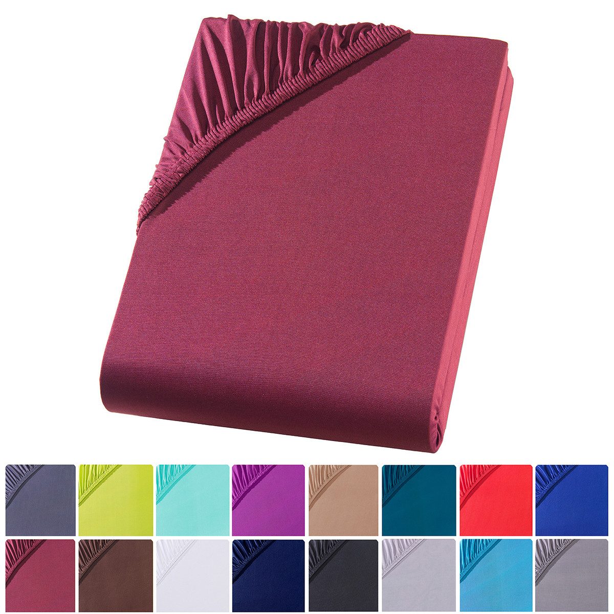 Visaggio Spannbettlaken Mikrofaser Spannbetttuch Bettlaken 90x200 günstig online kaufen