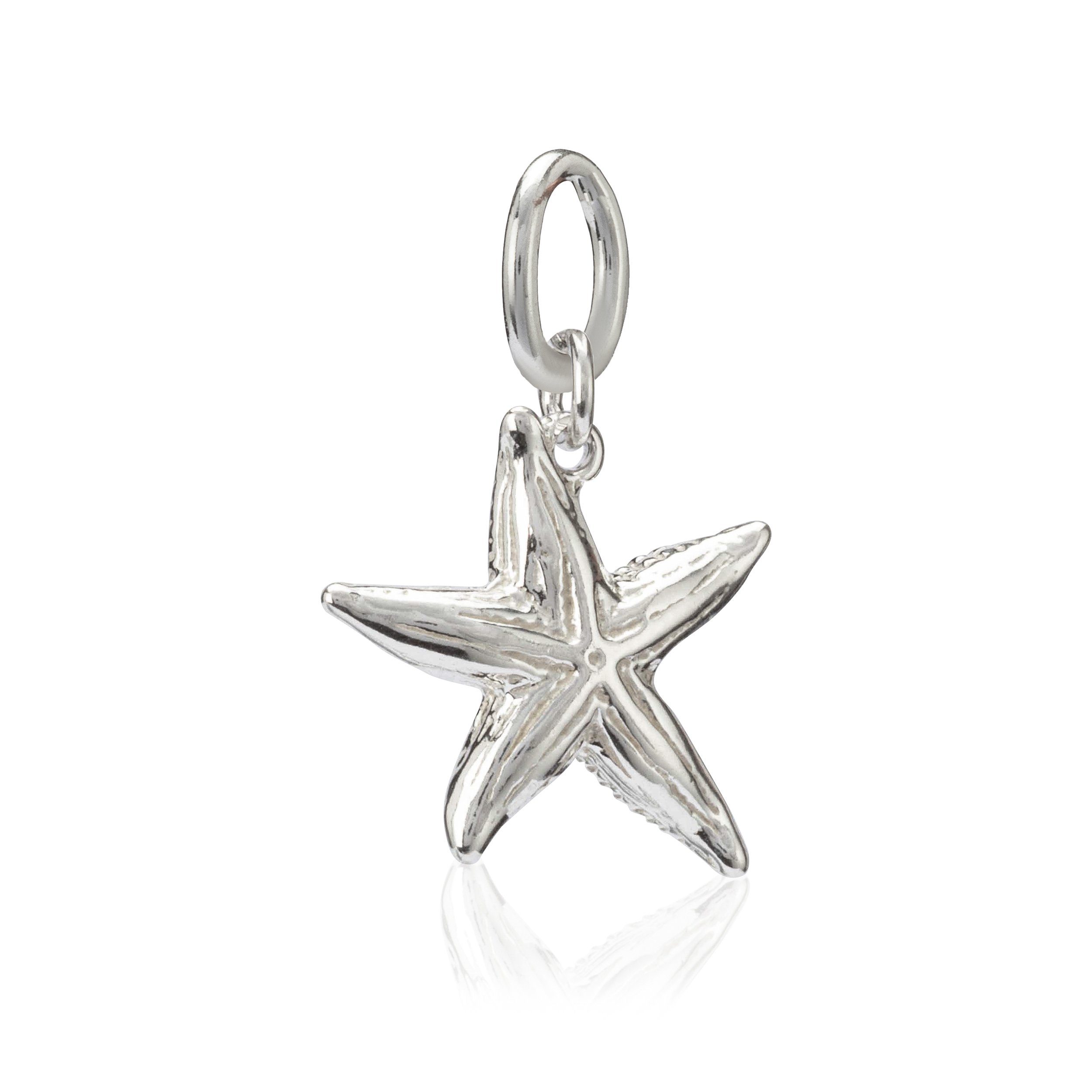 Kettenanhänger Damen Seestern 925 Silber 15x15mm Motiv Talisman