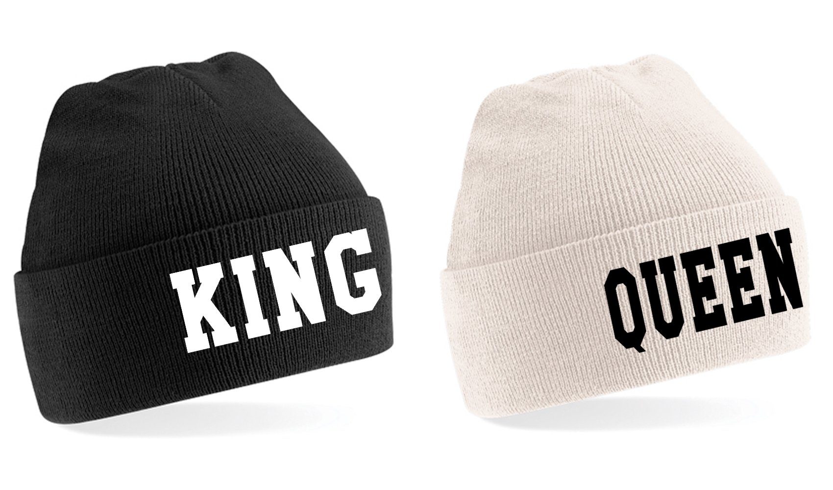 Beanie King Queen Mützen Paar Pärchen BFF Friends SET