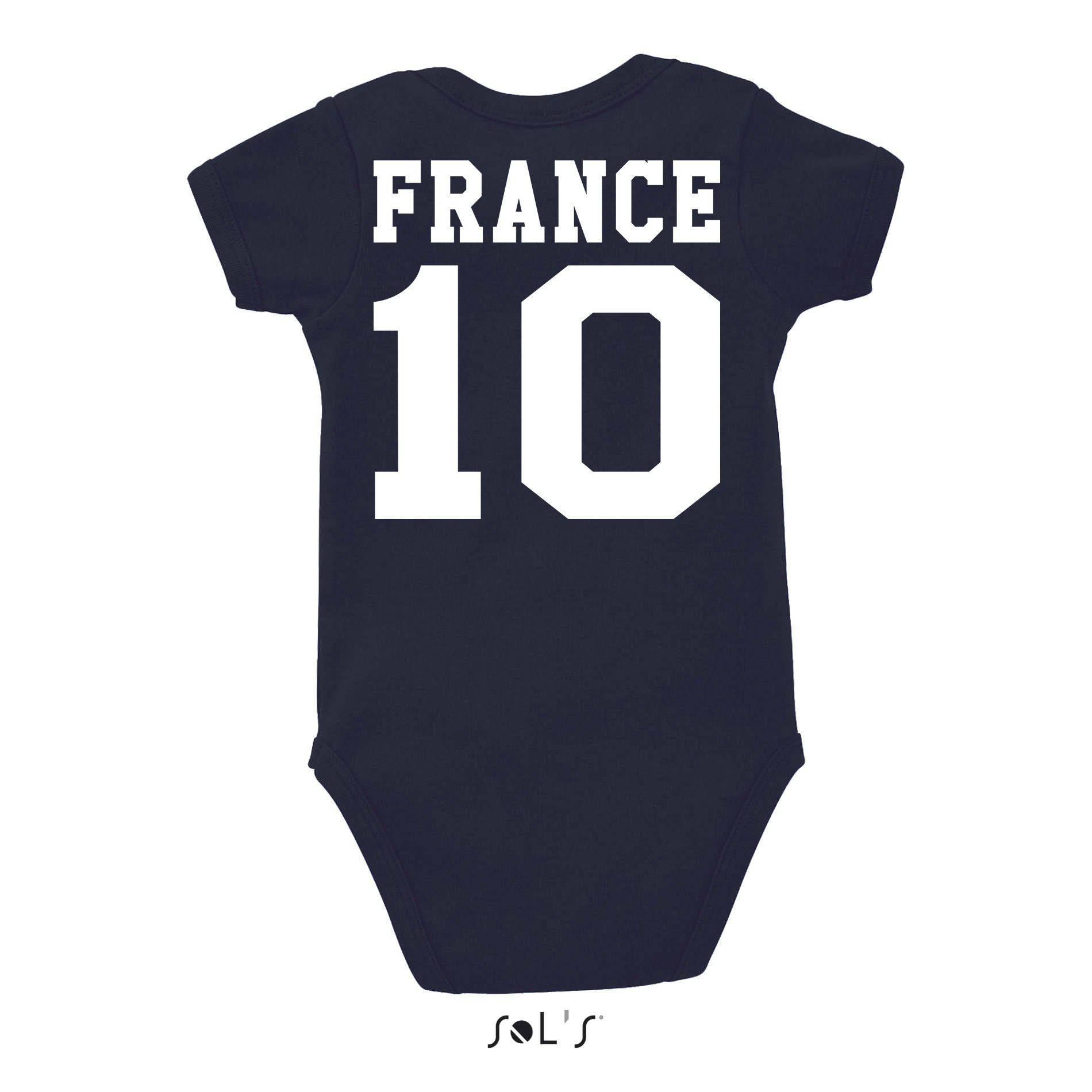 Strampler Brownie Kinder & France EM Trikot Weltmeister Sport Blondie Baby Fußball Frankreich