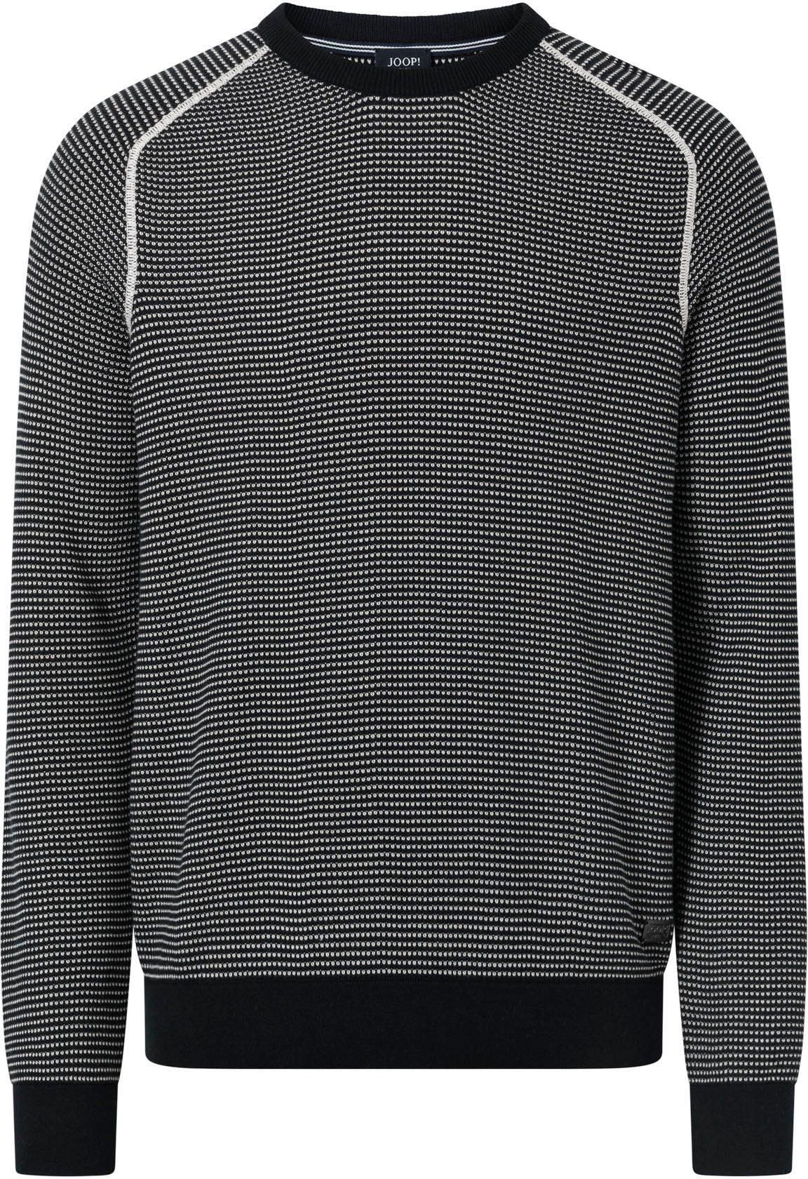 Joop Jeans Strickpullover Ayden mit auffälligen Kontrastnähten