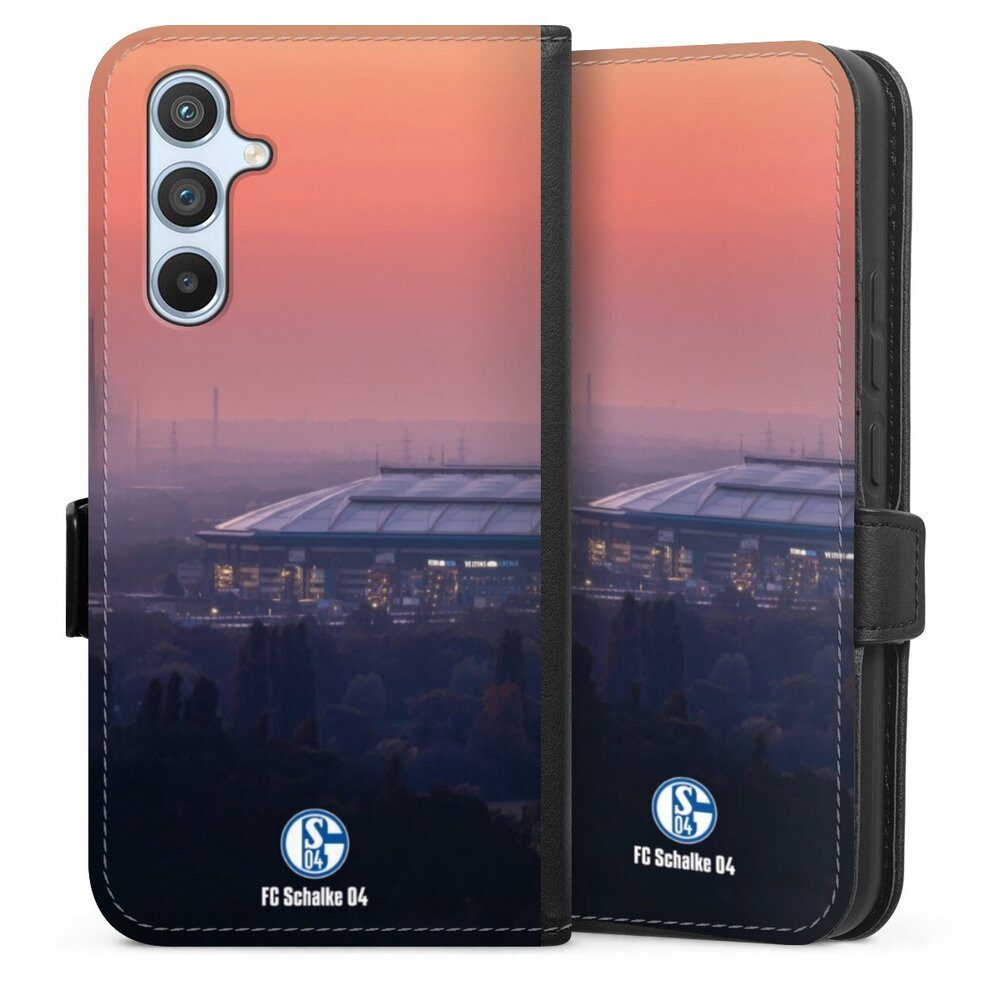 DeinDesign Handyhülle Stadion FC Schalke 04 Offizielles Lizenzprodukt Schalke 04 Stadion, Samsung Galaxy A54 5G Hülle Handy Flip Case Wallet Cover