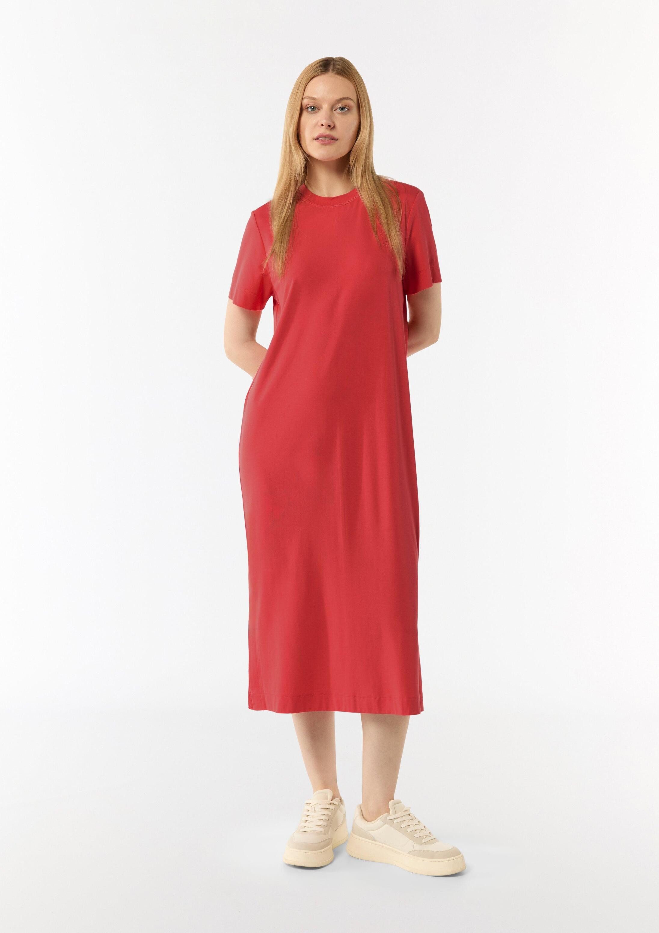 comma Midikleid Kleid Kleid mit Rundhalsausschnitt