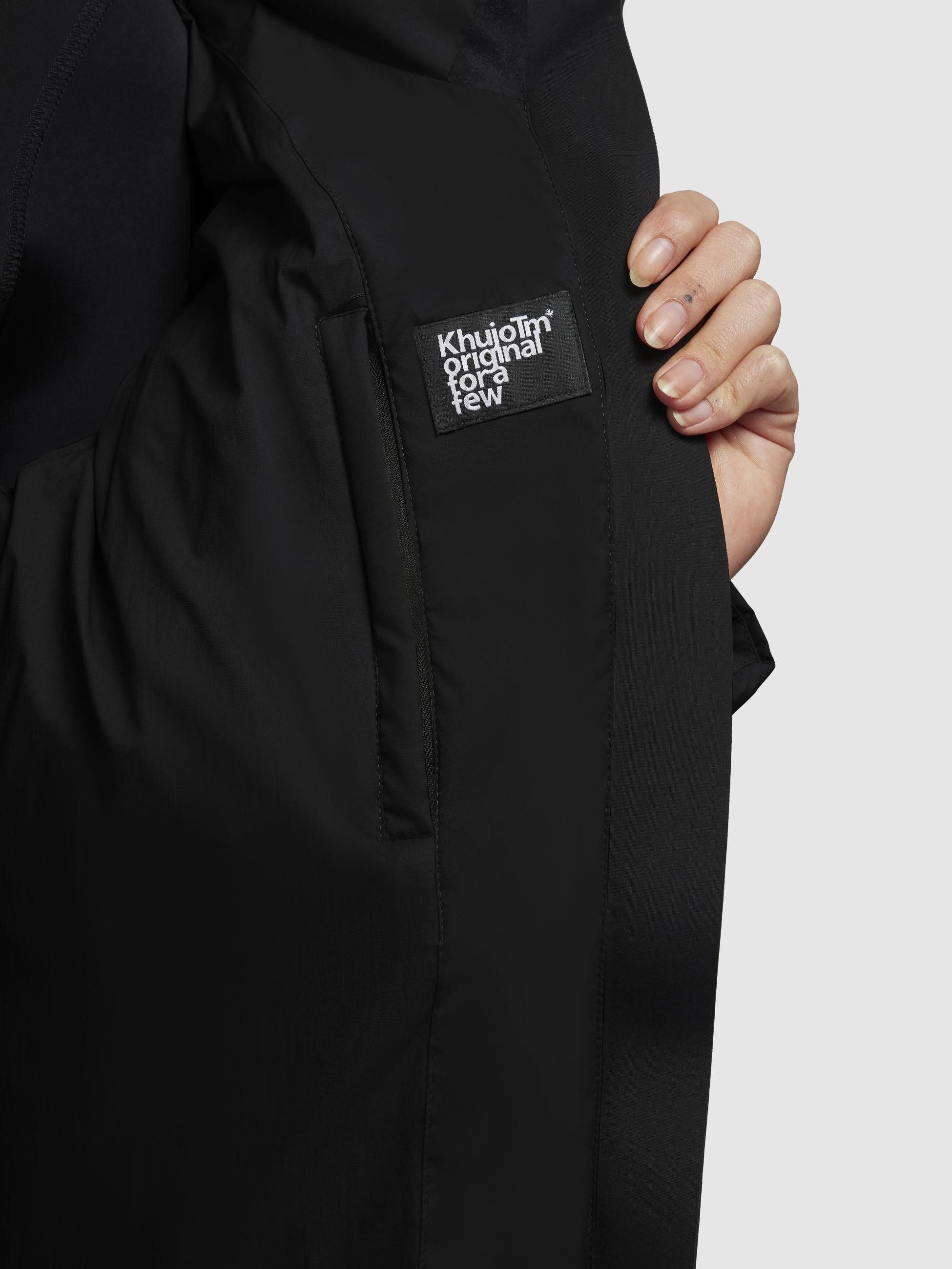 khujo Winterjacke Liev-YM Warme gesteppte Damen Kapuzenjacke
