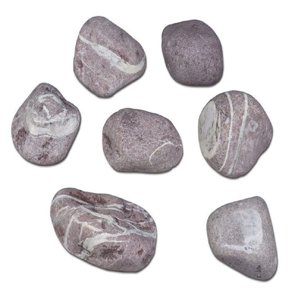 Eurosand Stein NATURSTEINE gerundet, MARMOR 50-100mm, 2 kg ROT