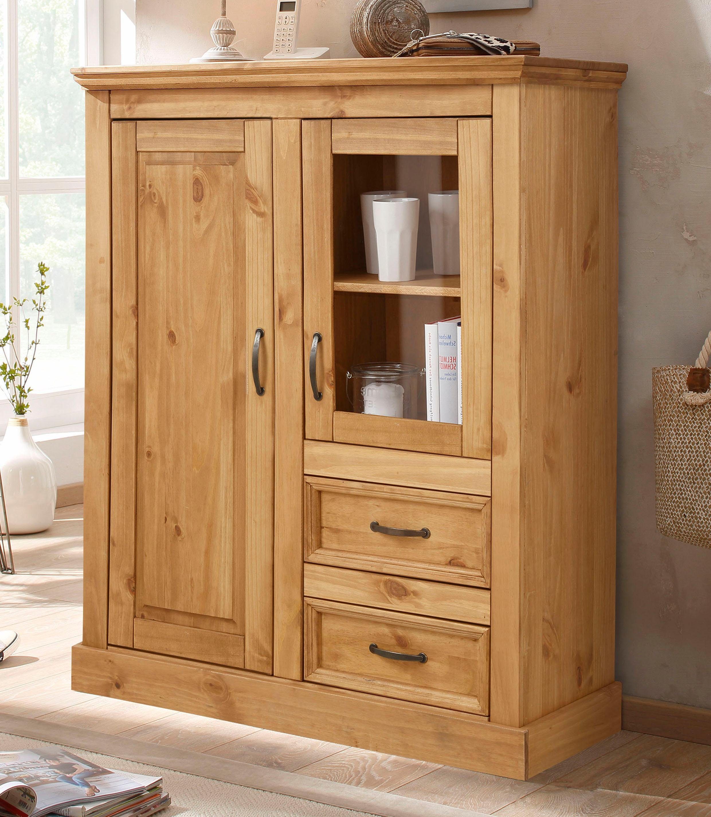 Home affaire Highboard Selma, Vitrine, Breite 100 cm