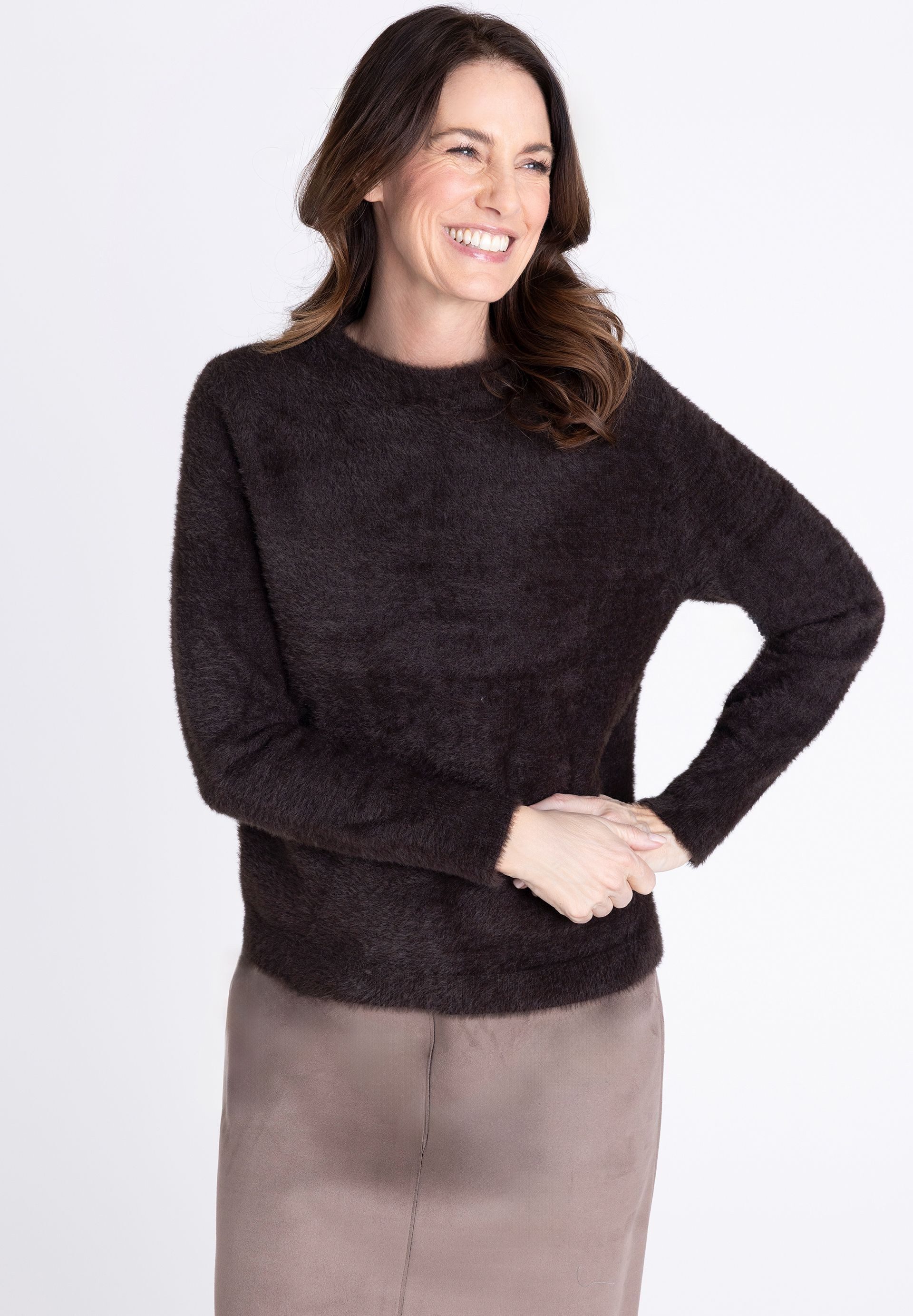 FRANK WALDER Strickpullover mit weichem Griff