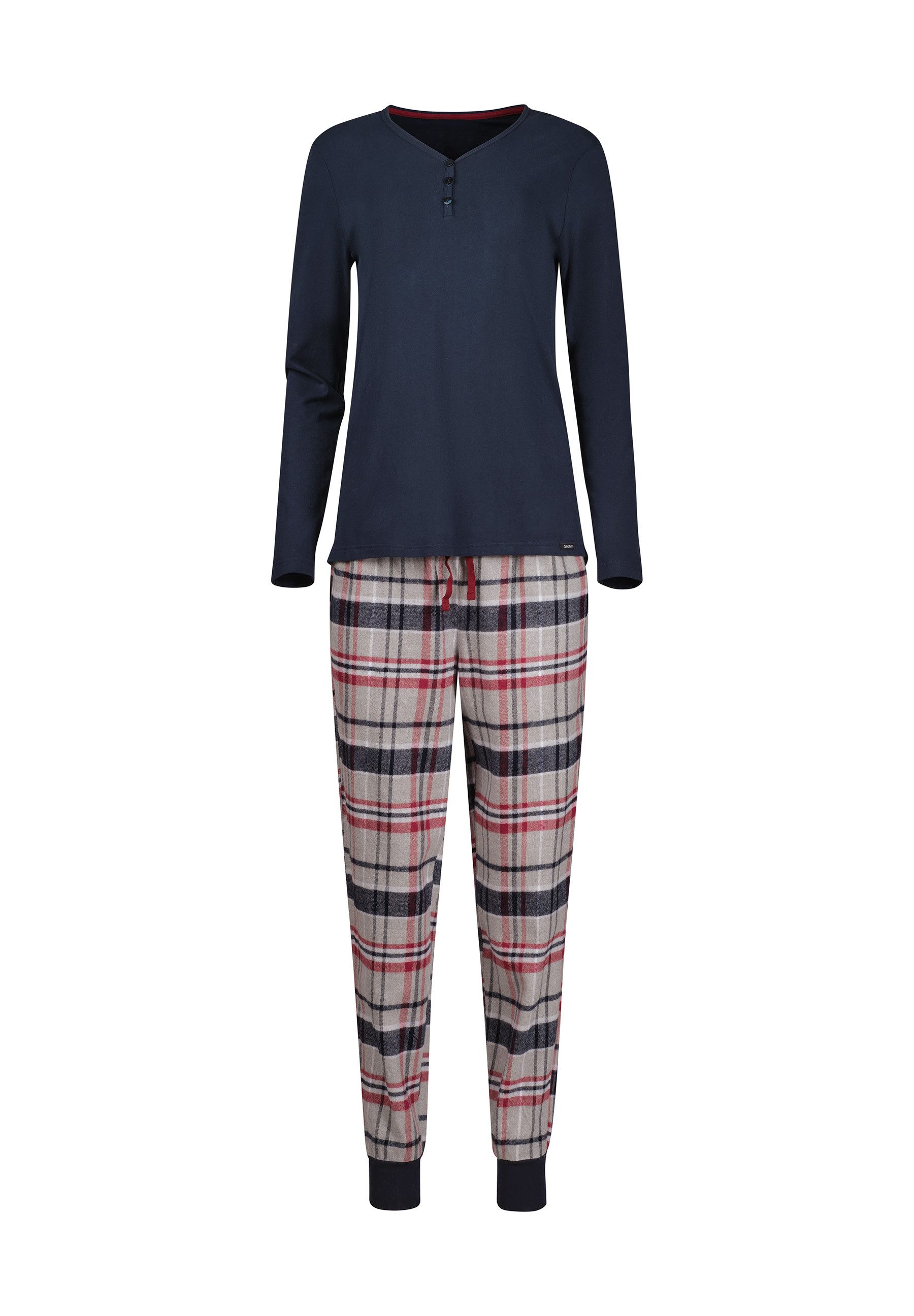 Skiny Pyjama Night In Skiny Flanell günstig online kaufen