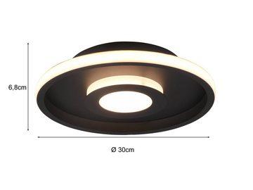 meineWunschleuchte LED Deckenleuchte, Dimmfunktion, LED fest integriert, Warmweiß, 2er Set Badezimmer-lampen Decke dimmbar flach über-n Esstisch, Ø30cm