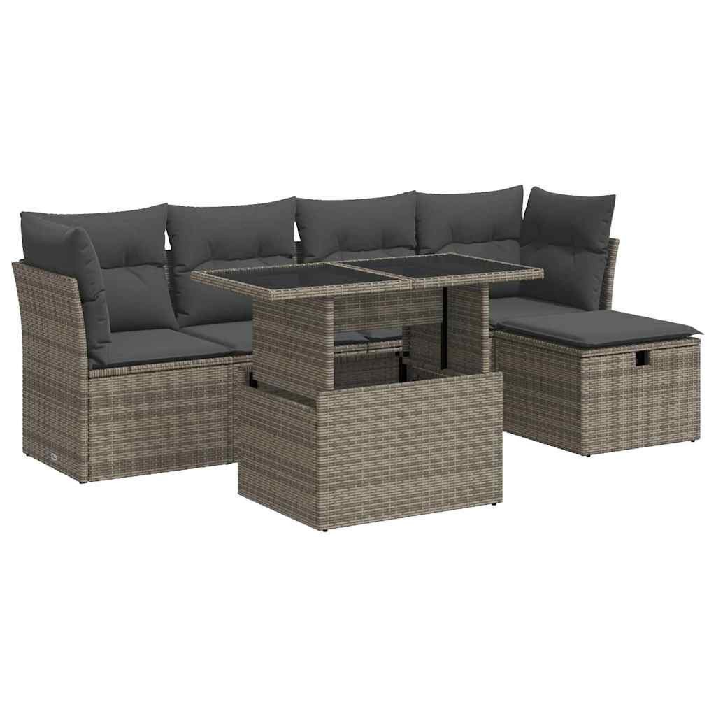 vidaXL Gartenlounge-Set 6-tlg. Garten-Sofagarnitur mit Kissen günstig online kaufen