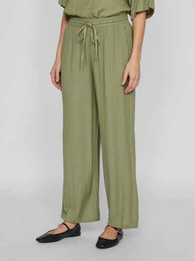 Vila Stoffhose Weite Stoff Hose 7/8 Wide Leg Trousers VIPRICIL 5190 in Grün