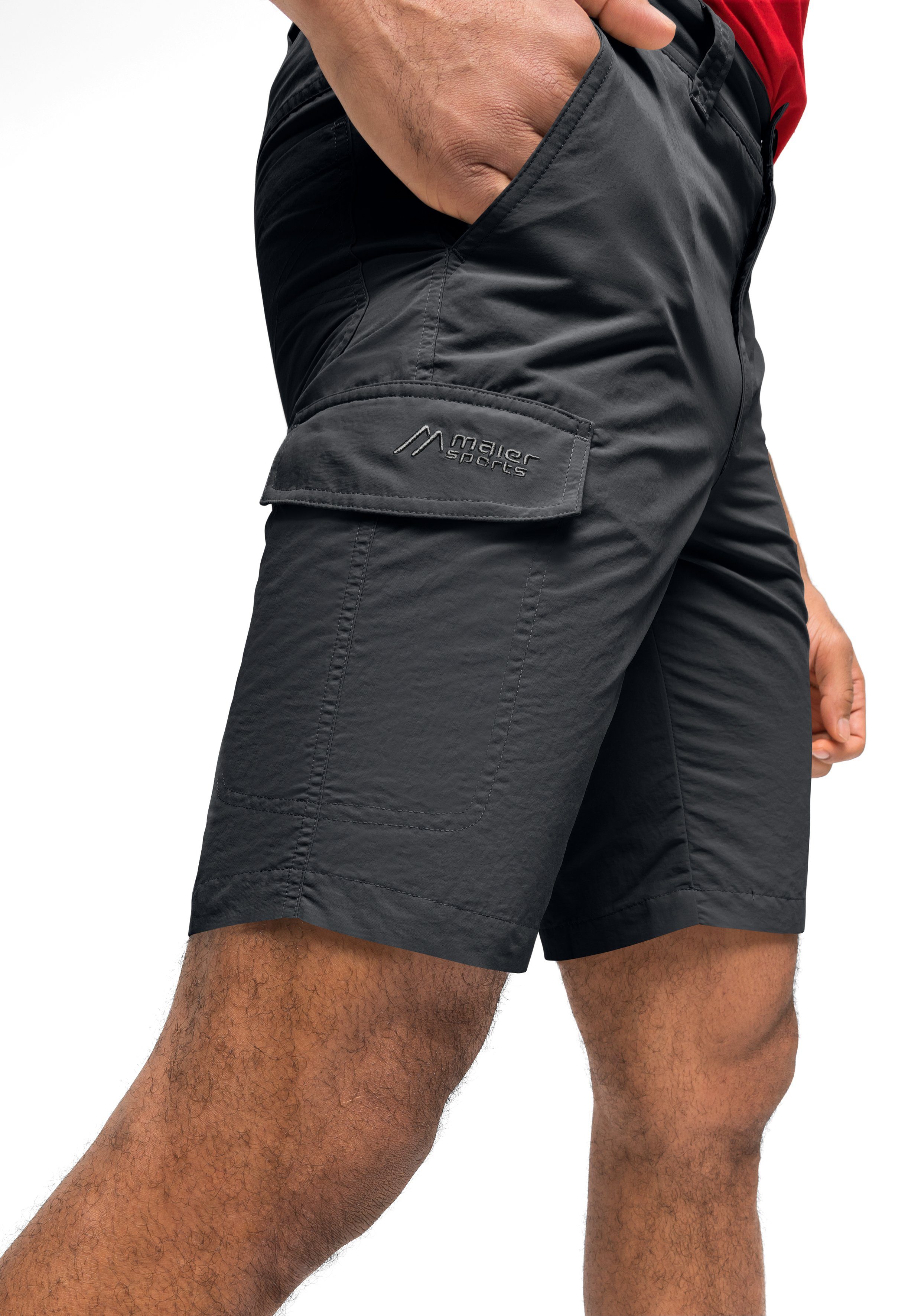 Fit Wanderbermuda im Regular Main schwarz Robuste Maier Funktionsshorts Sports