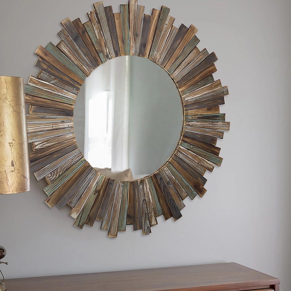 Mucola Wandspiegel Wandspiegel 90 CM Holz günstig online kaufen