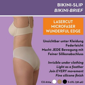 Naomi & Nicole Bikinislip A104 Nahtloser und sehr leichter Slip mit patentierten Silikonabschluss