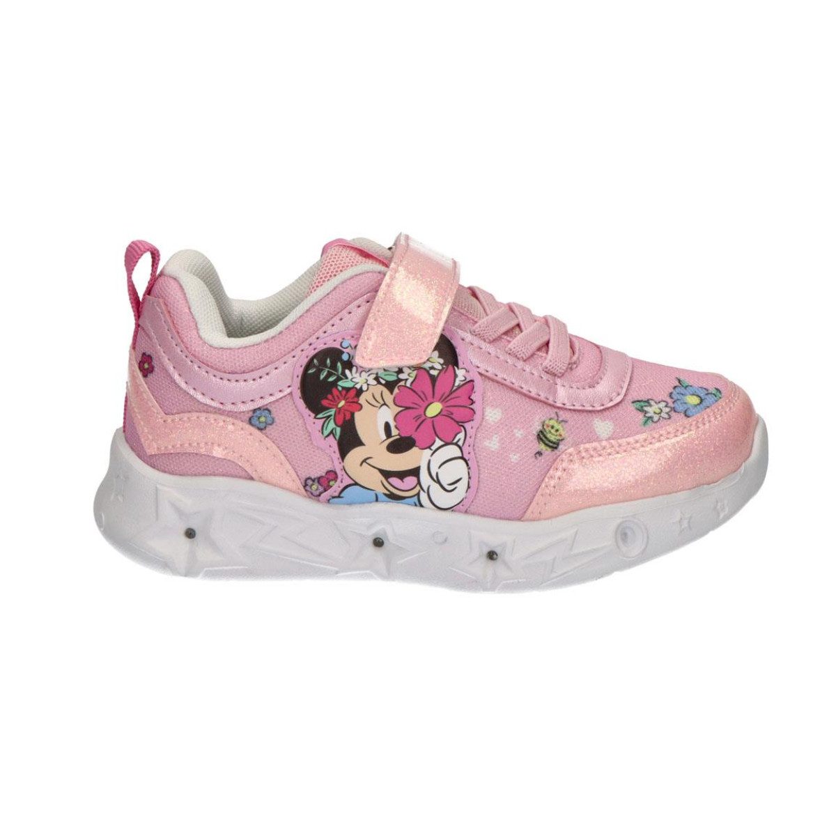 Disney Minnie Mouse Kinder Freizeitschuhe mit Licht sportliche für Schule und Freizeit Sneaker (Packung)