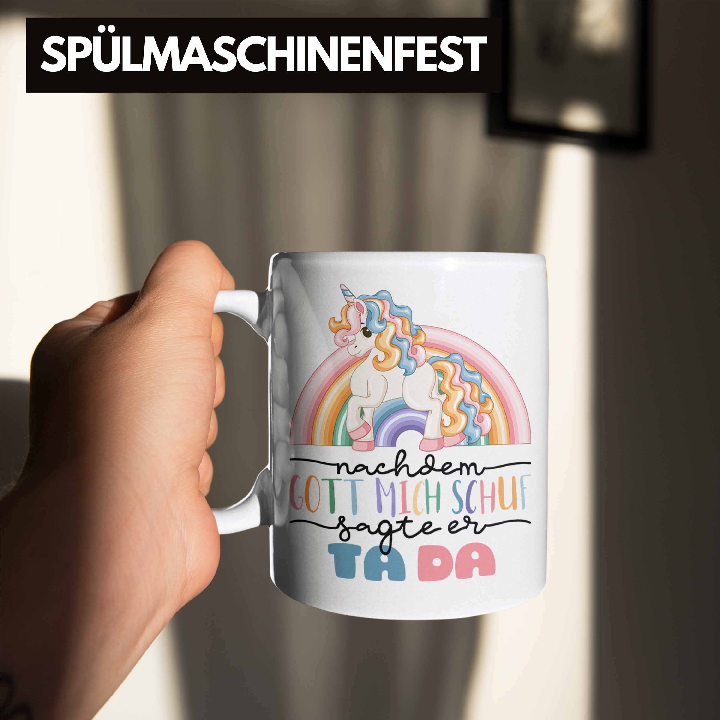 Tasse Humor Weiss Spruch Schuf S Trendation Gott Lustige Tasse Nachdem Kaffee-Becher mit Mich