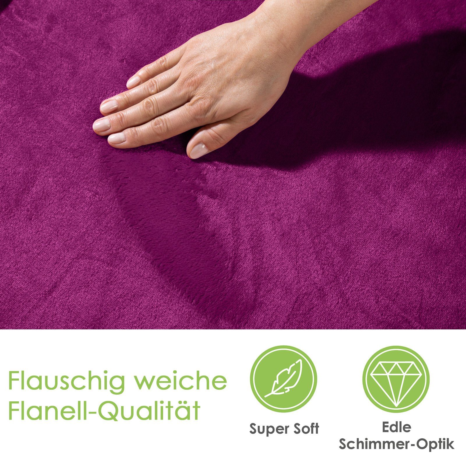 Wohndecke Premium Super Soft Flanell Kuscheldecke günstig online kaufen