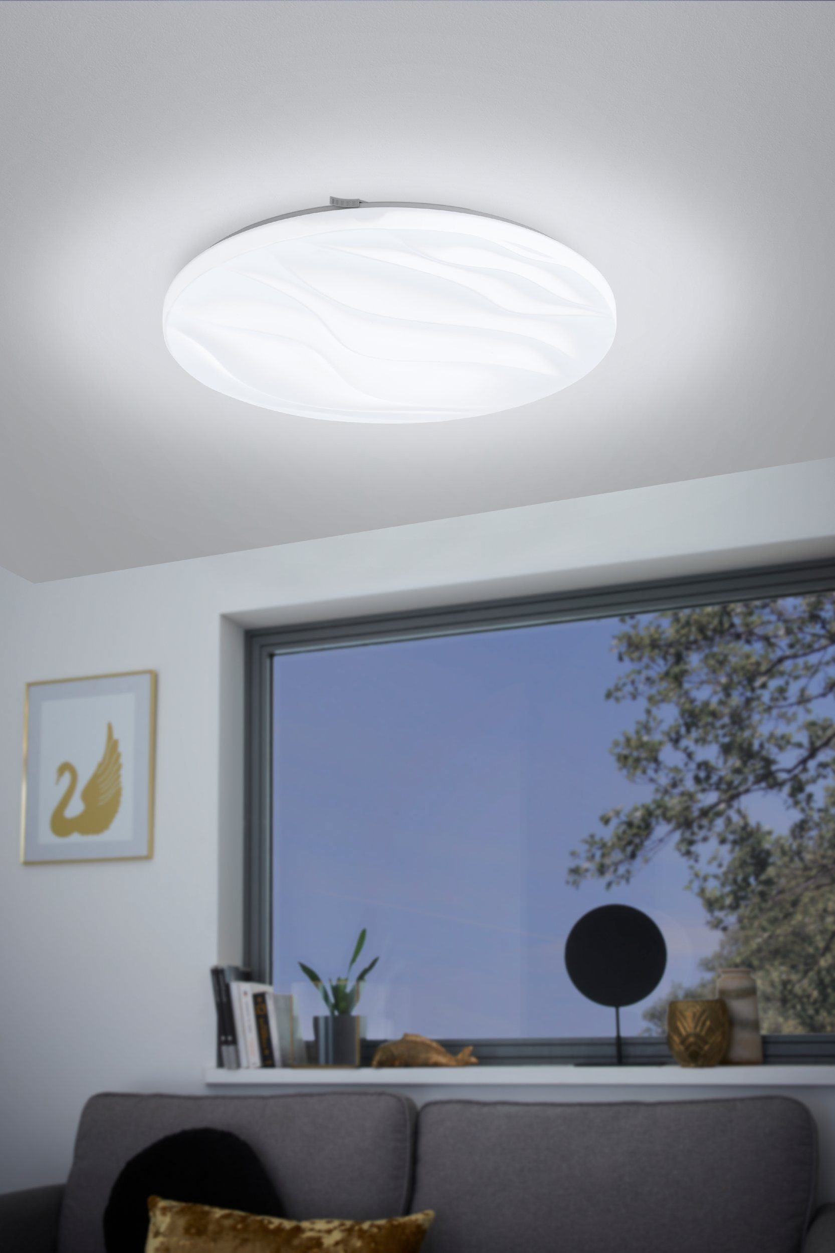 Benariba, Leuchtmittel Lampe, LED Wandlampe, Deckenleuchte EGLO inklusive, Wohnzimmerlampe, Ø 44 cm Deckenlampe,
