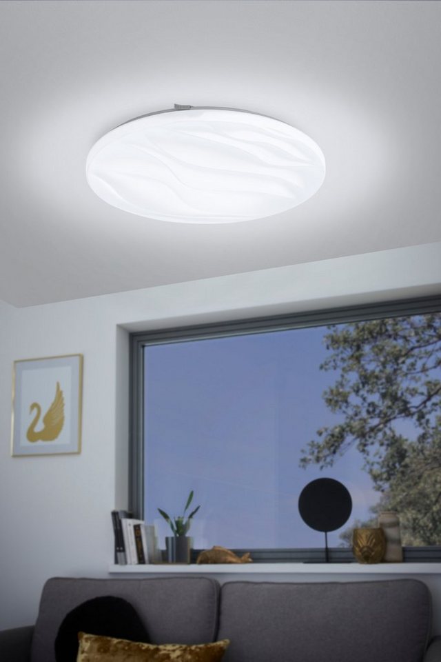 EGLO LED Deckenleuchte Benariba, Leuchtmittel inklusive, Wandlampe,  Deckenlampe, Wohnzimmerlampe, Lampe, Ø 44 cm
