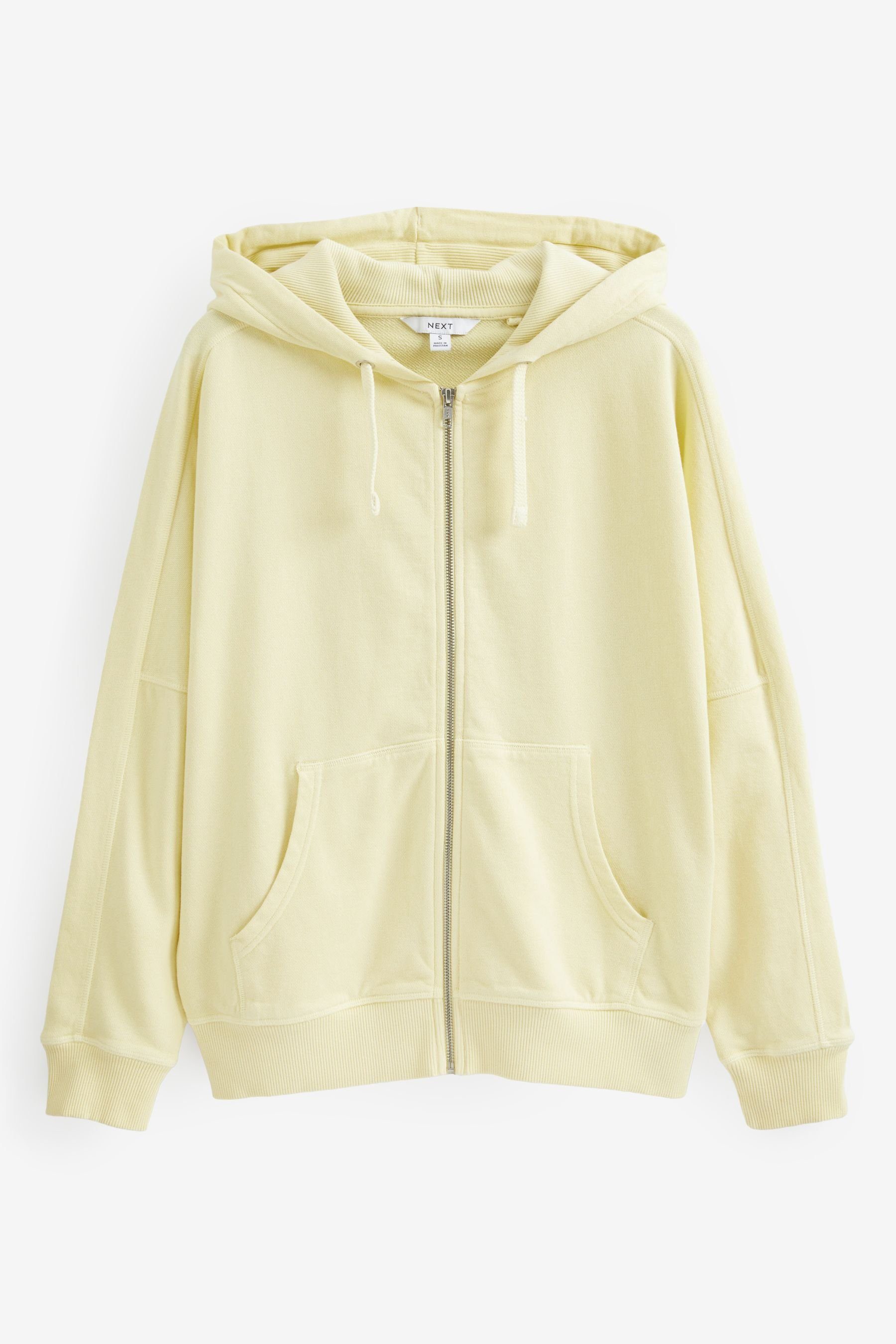 (1-tlg) Next Reißverschluss Yellow Kapuzensweatjacke Lemon mit Kapuzenjacke durchgehendem