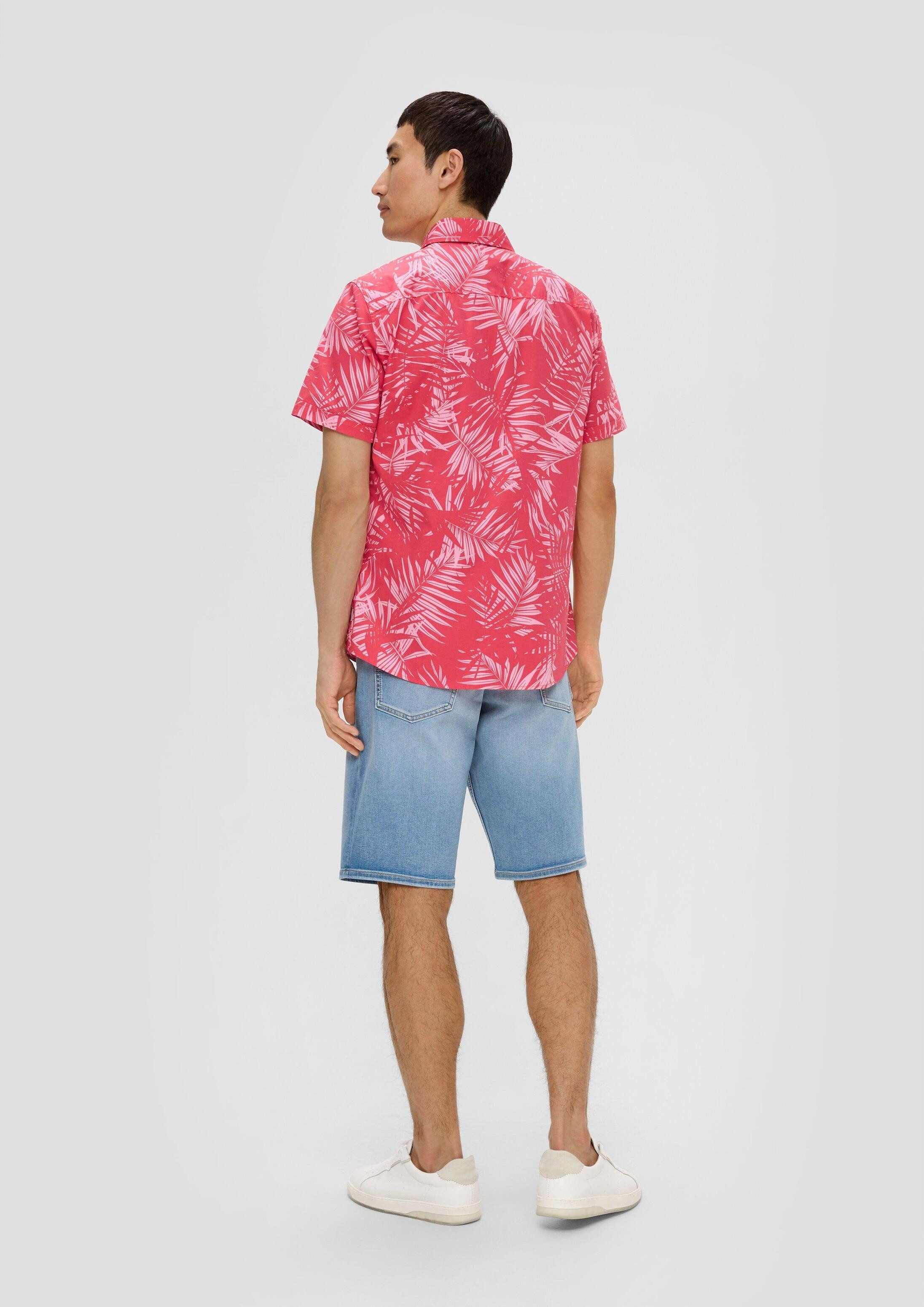s.Oliver Kurzarmhemd Hemd Kurzarmhemd mit Button-Down-Kragen