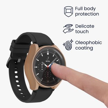 kwmobile Smartwatch-Hülle 2x Hülle für Samsung Galaxy Watch 6 40mm, Fullbody Fitnesstracker Glas Cover Case Schutzhülle Set
