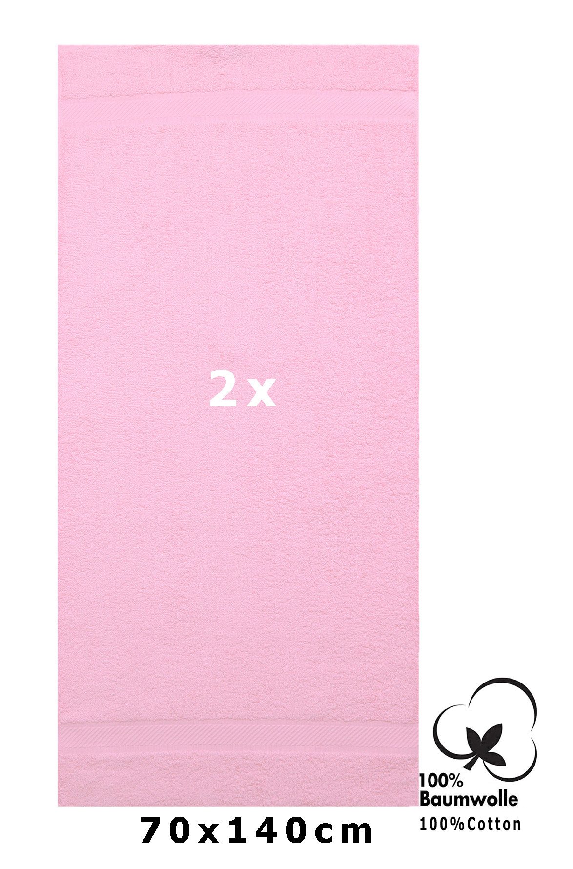 Betz Duschtücher 2 Stück Duschtücher Duschtuch-Set Palermo 70 x 140 cm Farb günstig online kaufen