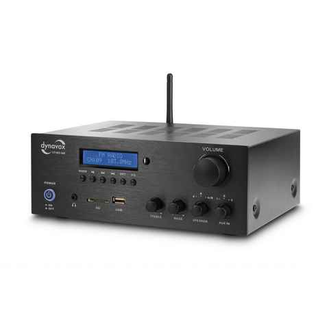 Dynavox VT-80 MK Vollverstärker (Anzahl Kanäle: 2, 160 W, 4 Lautsprecher-Anschlüsse, Ferbedienung für Digital-Eingänge, Bluetooth)