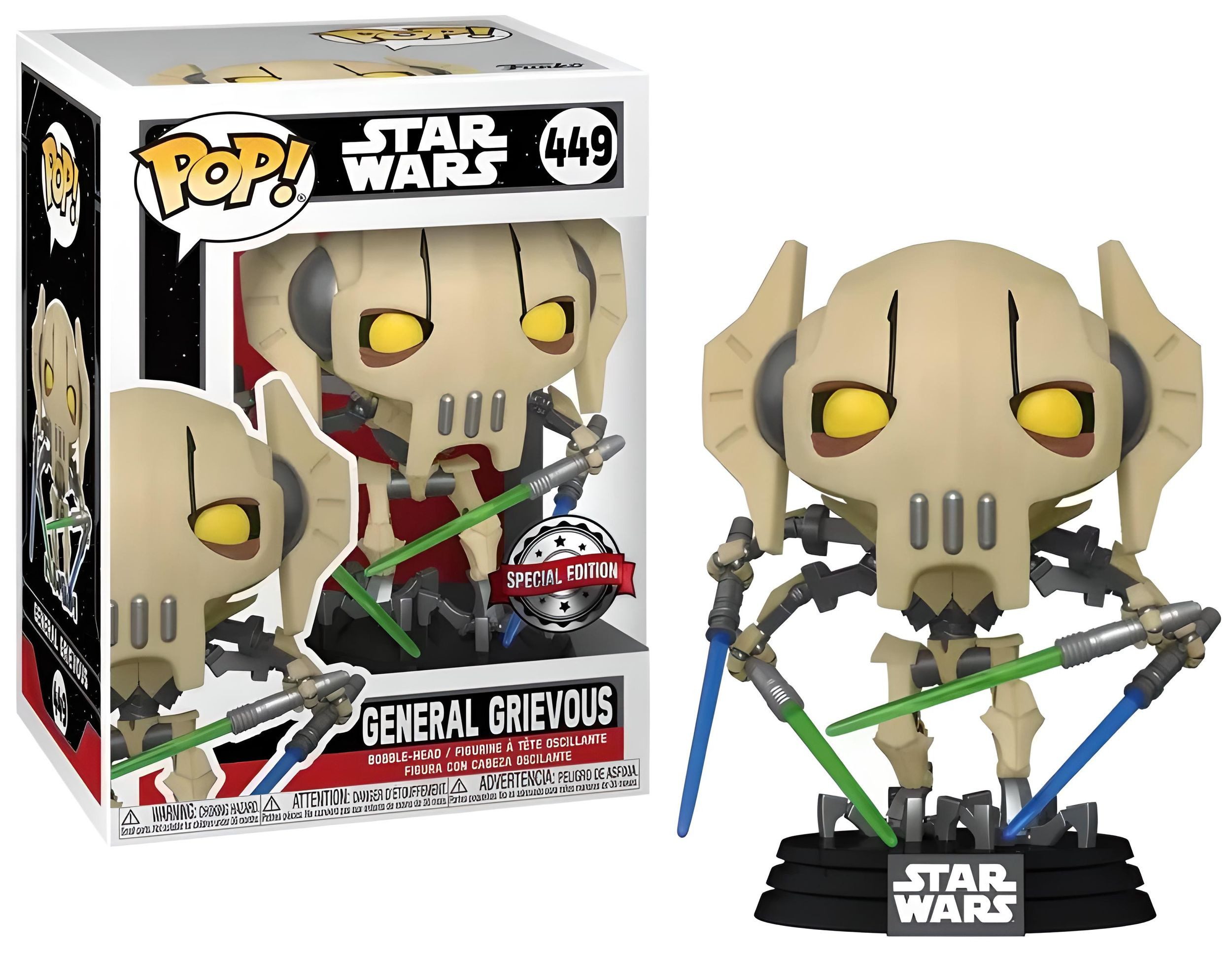 Spielfigur POP - Star Wars - General Grievous w/ Lightsabers