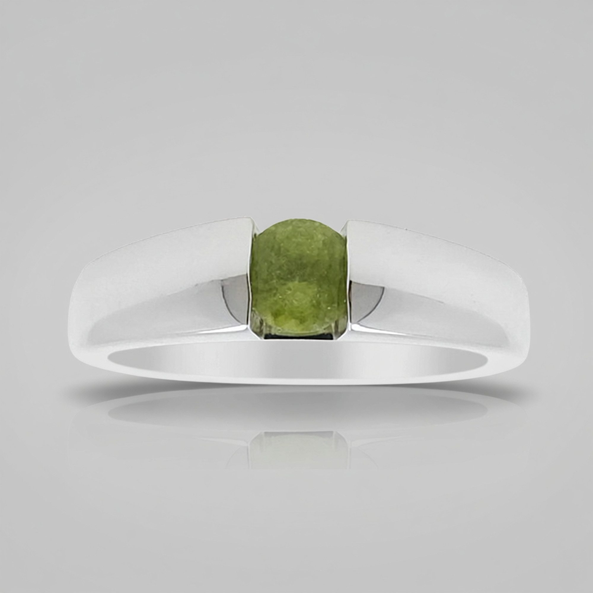 Cavill Solitärring Cavill Ring aus Sterlingsilber 0,455 ct grüner Idokras Olivgrün (1-tlg)