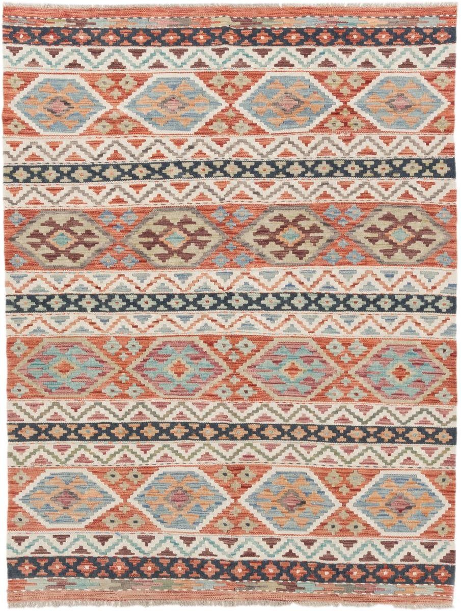 Orientteppich Kelim Afghan 148x194 Handgewebter Orientteppich, Nain Trading, rechteckig, Höhe: 3 mm