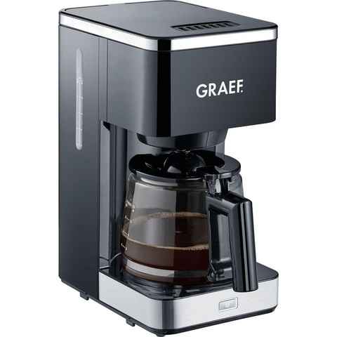 Graef Filterkaffeemaschine FK 402, 1,25l Kaffeekanne, Korbfilter 1x4, mit Glaskanne, schwarz