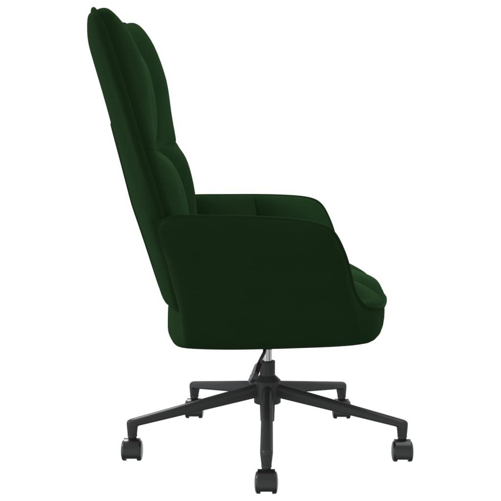 vidaXL Samt (1-St) Dunkelgrün Relaxsessel Sessel