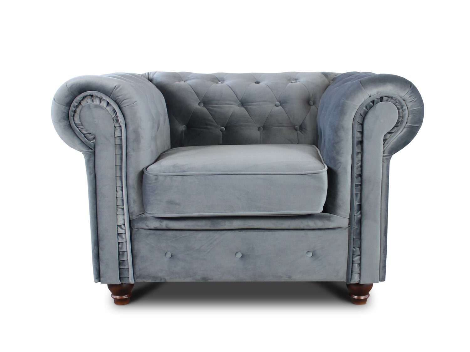 Sofnet Ohrensessel Asti 1, Chesterfield Glamour Couch Sofagarnitur, Sessel