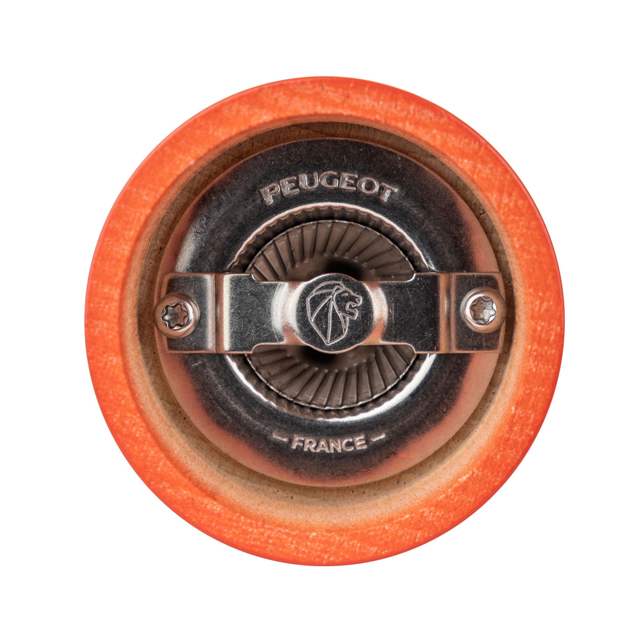 PEUGEOT Salzmühle BISTRO 10cm Terracotta Buchenholz Lackiert Stahlmahl Manuell Manuell