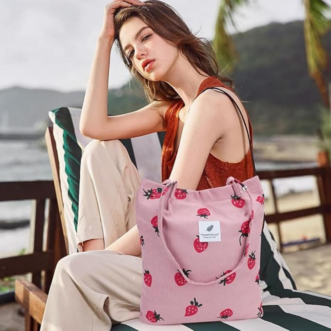 Cachito Schultertasche Damen Grosse Kapazität Canvas Tasche Tote Handtasche