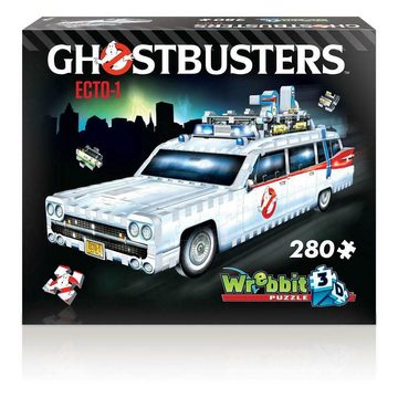 Wrebbit 3D-Puzzle Ghostbusters 3D Puzzle ECTO-1 Geisterjäger Ecto 1 Auto 1959er Cadillac, Puzzleteile