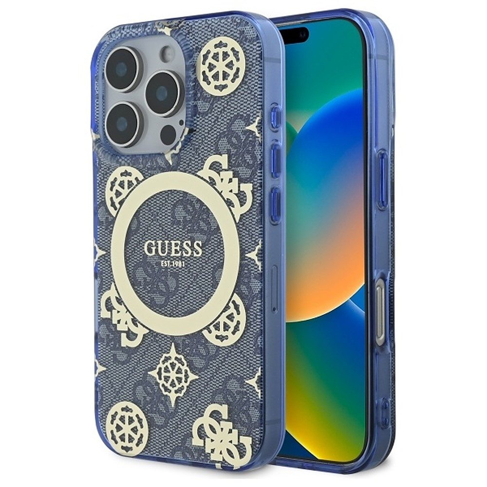 Guess Handyhülle Schutzhülle Magnethülle Hartschale 6,9", MagSafe, Hartschale, IML-Druck, erhöhte Kanten
