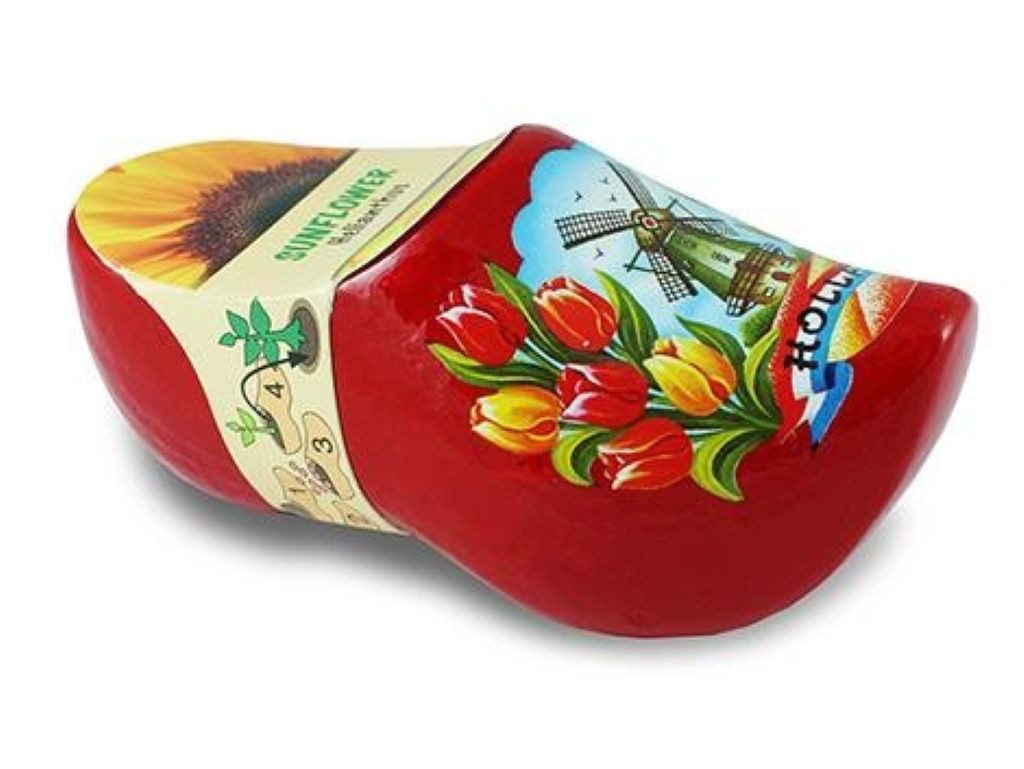 Klompenfabriek Nijhuis BV Pflanzkübel Pflanzschuh Blumenclog (Blumentopf in Holzschuh-Form), 4 Designs