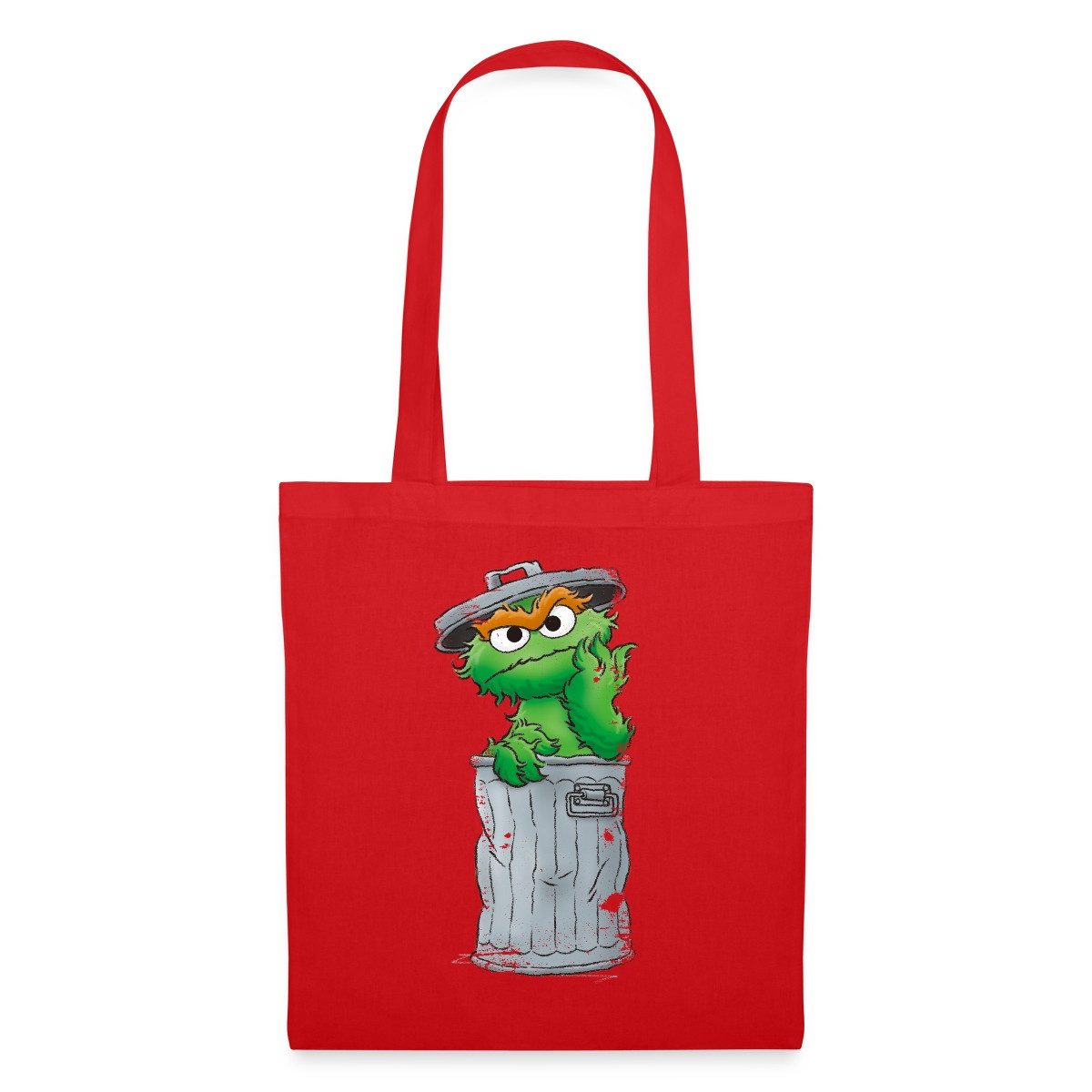 Spreadshirt Henkeltasche Sesamstraße Oscar Mülltonne Stoffbeutel (1-tlg)